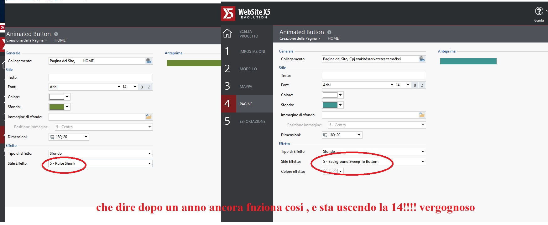 animated button di webistex5 dopo un anno con anomalie