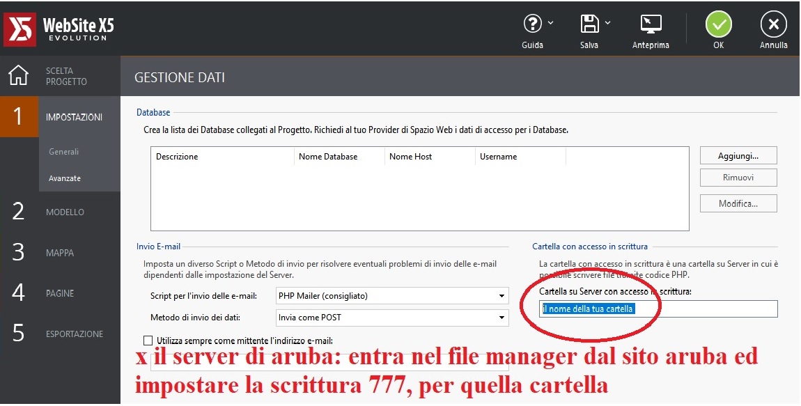 permessi scrittura server "aruba"
